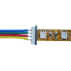 (5 Pack) 10mm LED Strip 3 Color RGB Connector to Wire